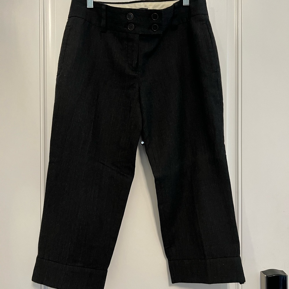 J. Crew city fit dark grey wool cropped trousers. Great condition. Size 6.